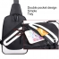 Multi-Function Canvas Black Chest Bag Outdoor Sports Shoulder Bag